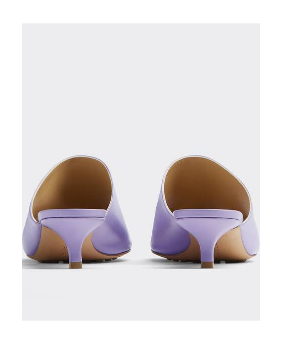 Bottega Veneta 40 Stretch Leather Mules In Smooth Leather In Purple