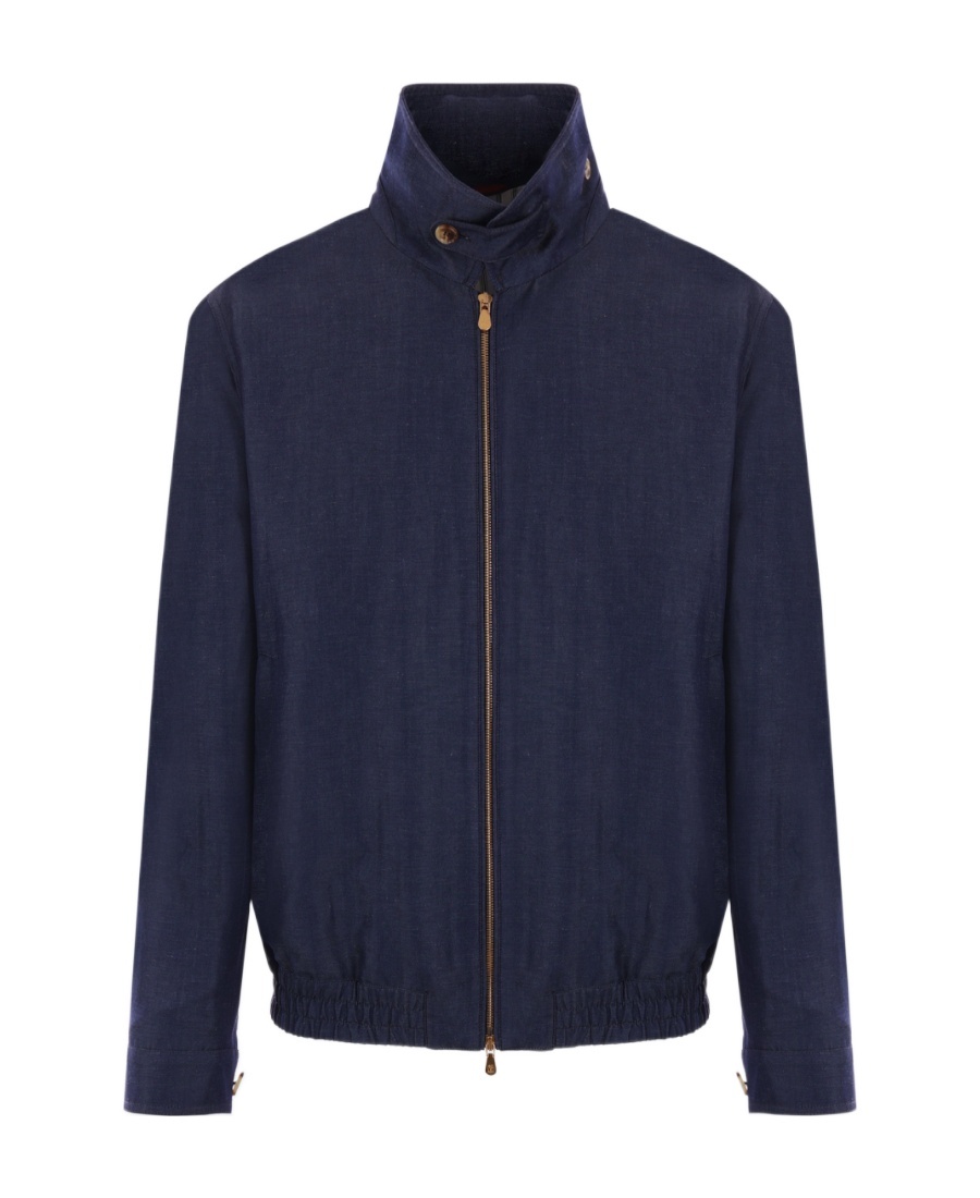 Brunello Cucinelli Cotton-blend Twill Bomber Jacket In Black