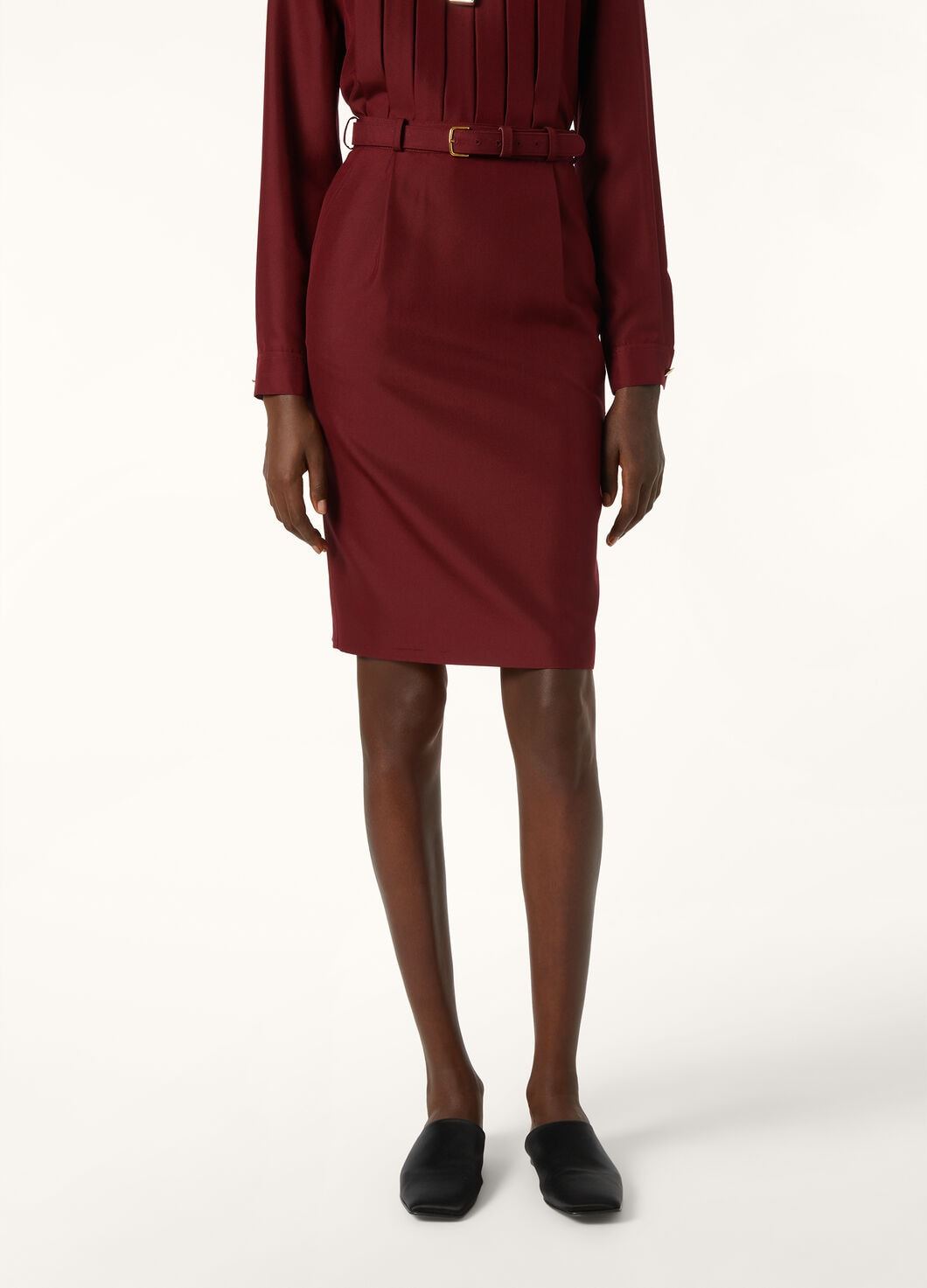 Loro Piana Emilia Women's Skirt In Dark Chestnut