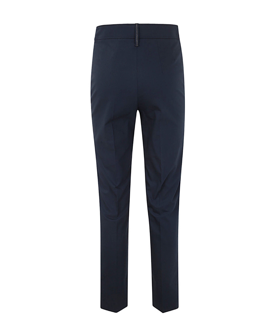 Brunello Cucinelli Tailored Cotton-blend Trousers In Black