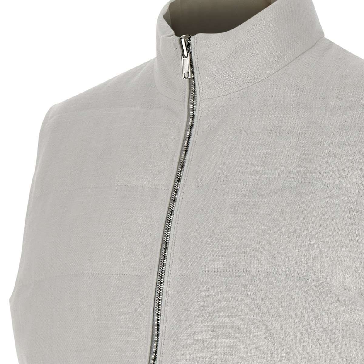 Eleventy Zip-front Vest In Gray