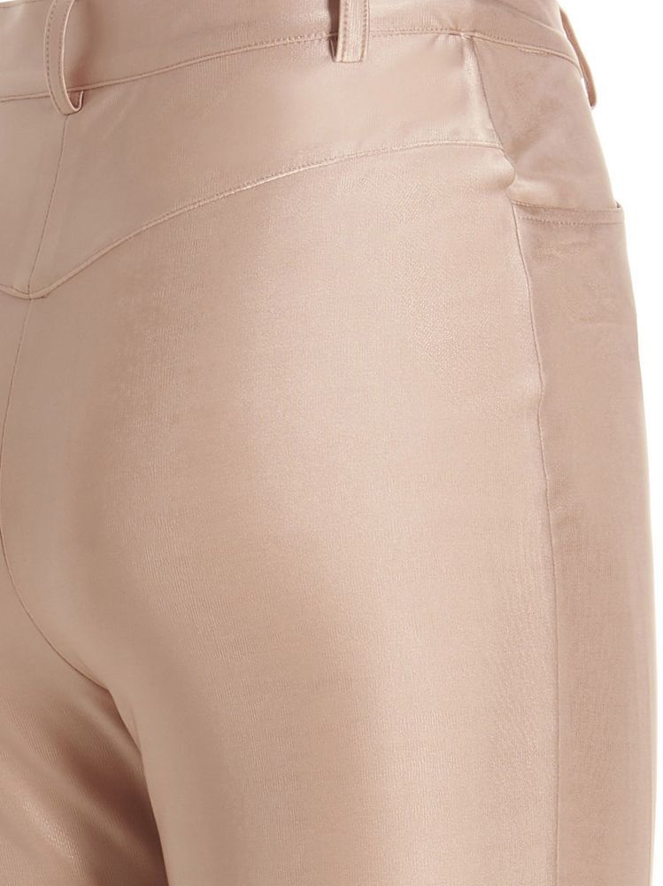 Alexandre Vauthier Pink Shiny Stretch Pants In Pink