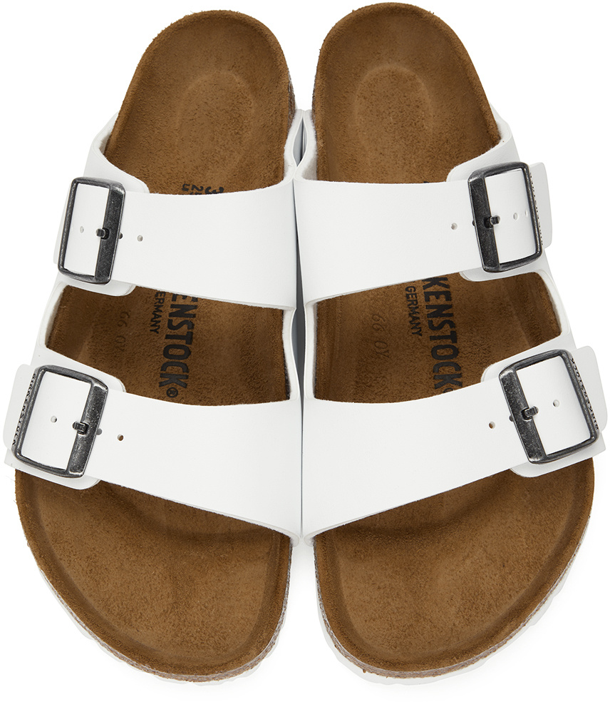 Shop Birkenstock Arizona Leather Sandals In White