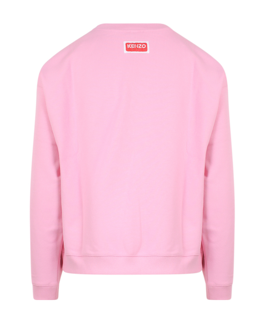 Kenzo Logo-print Round Neck Sweater In Pink