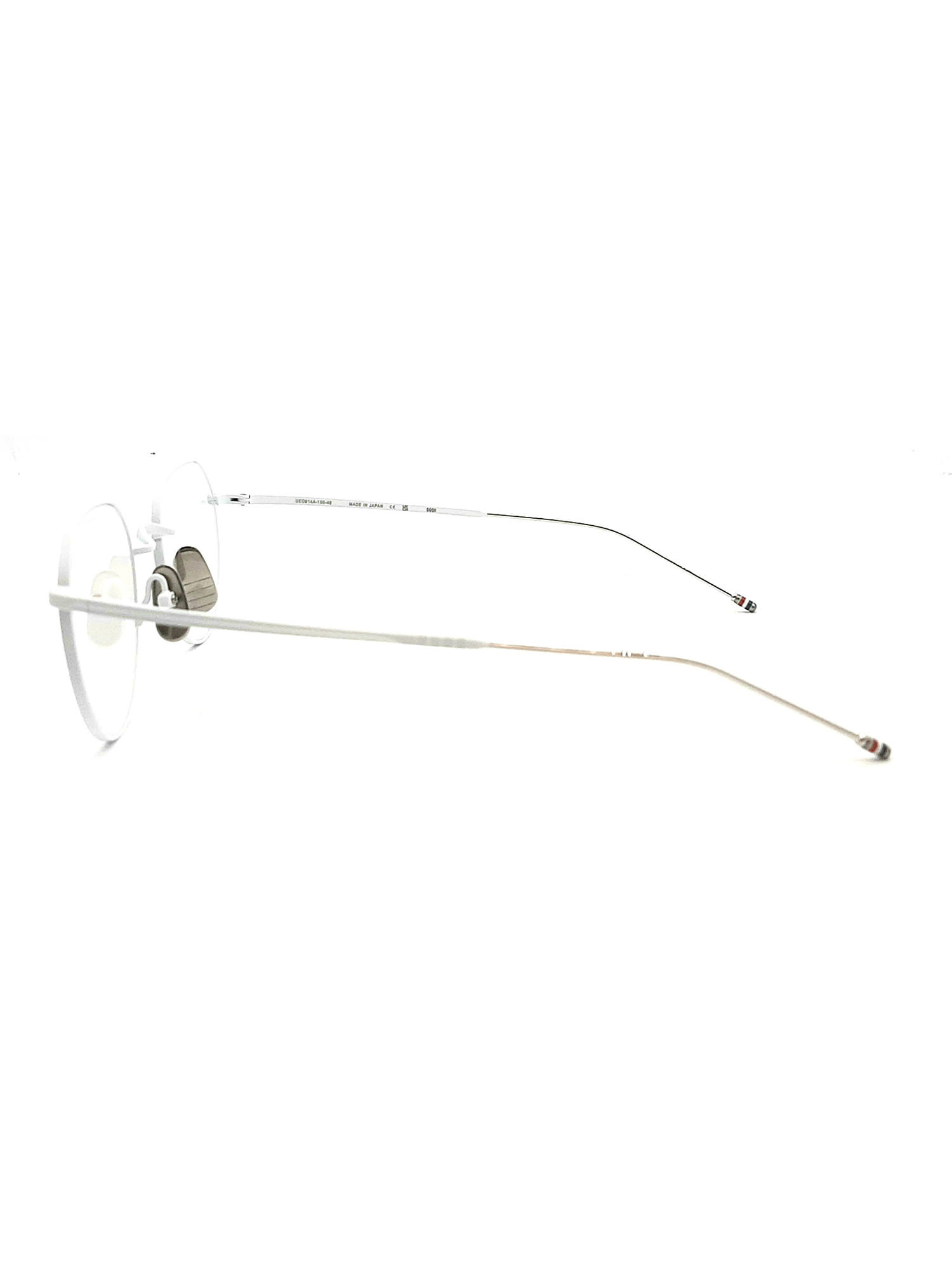 Thom Browne Round Frame Flat Mirror In White