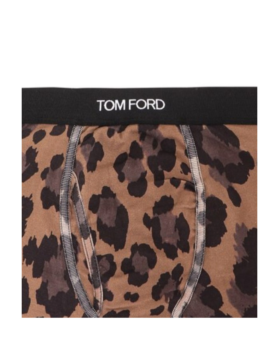 Tom Ford Leopard-print Boxers In Black