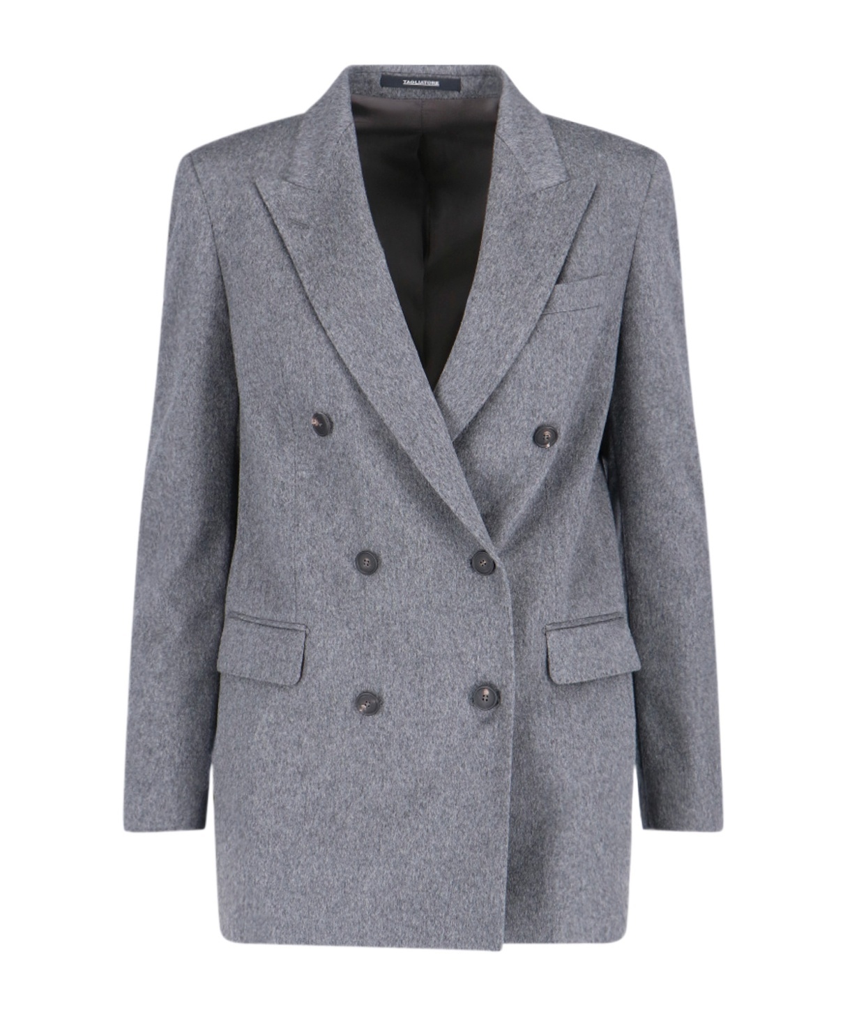 Tagliatore Jamine Double-breasted Cashmere Blazer In Gray