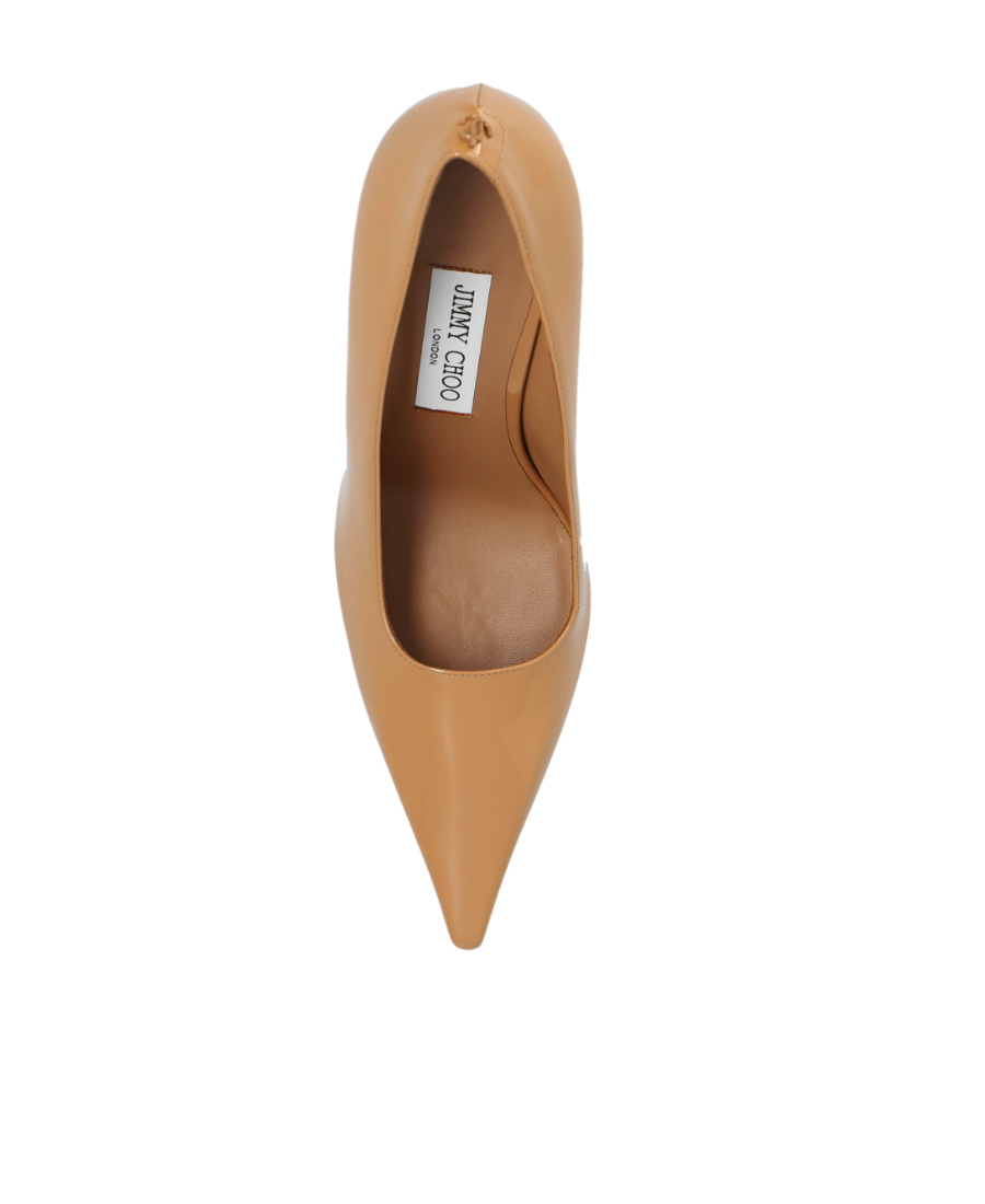 Jimmy Choo Amelia Leather Kitten-heel Pumps In Brown