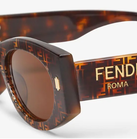 Fendi Baguette Sunglasses In Brown