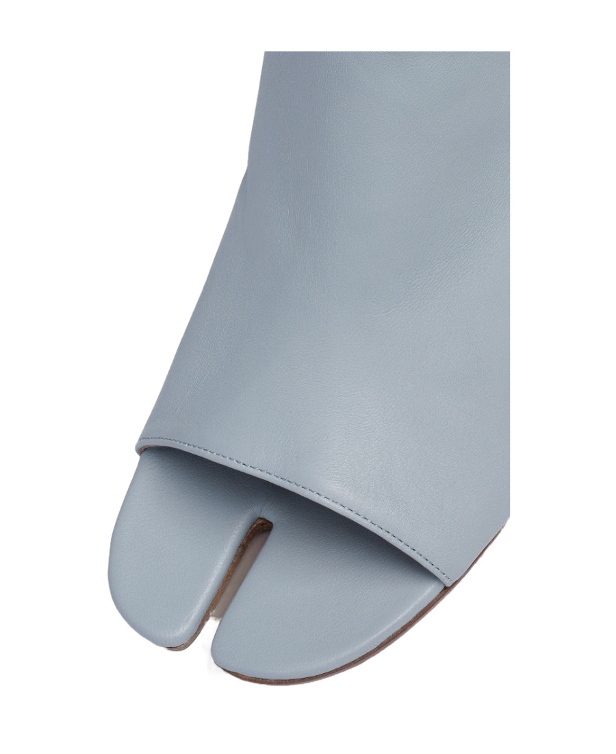 Maison Margiela Peep Toe Slip-on Mules In Gray