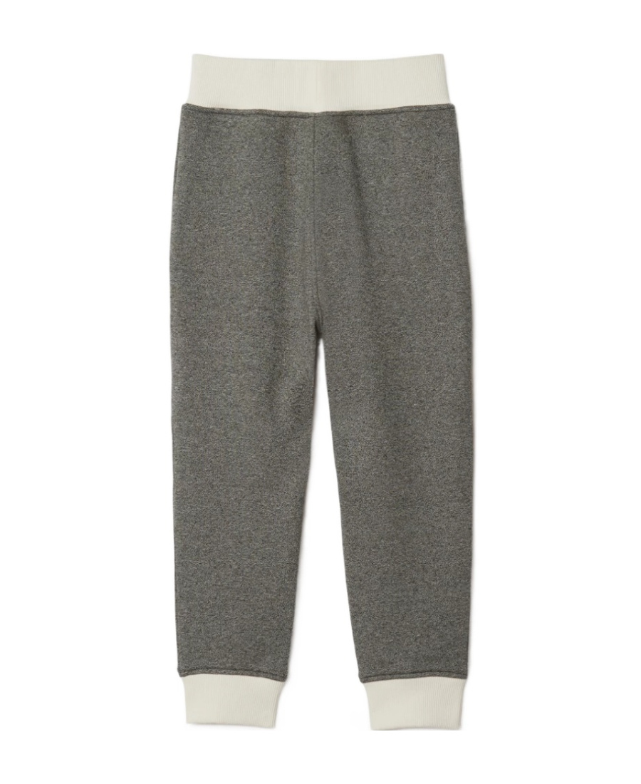 Burberry Equestrian Knight-embroidered Cotton Track Pants In Gray