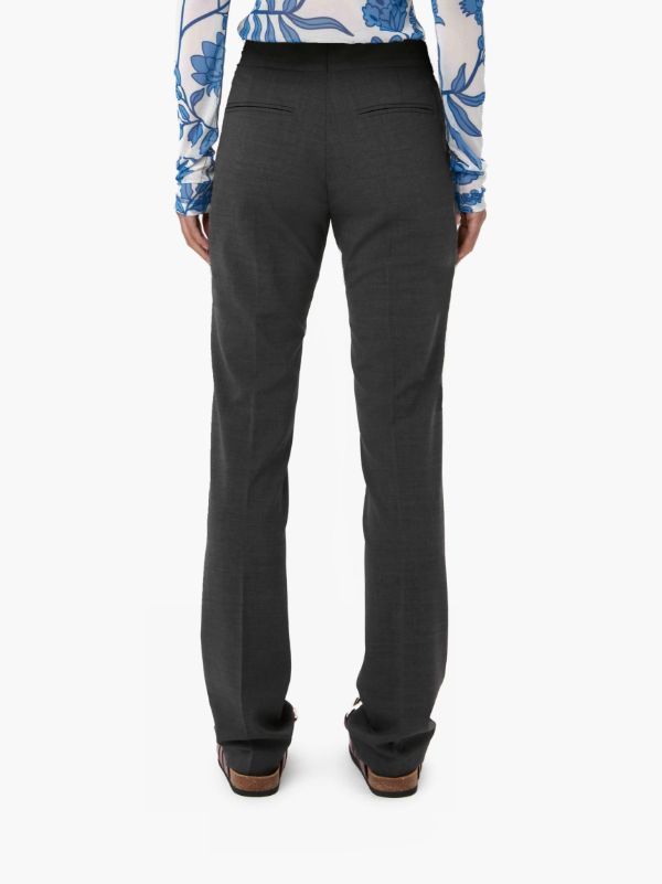 Jw Anderson High-waisted Cotton Trousers In Black