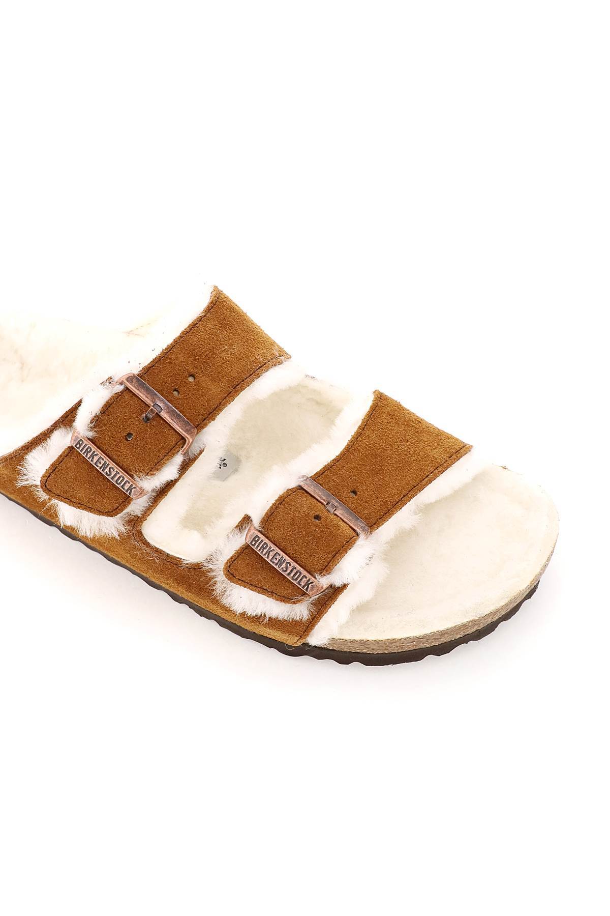 Birkenstock Buckle Detailed Slip-on Sandals In Brown