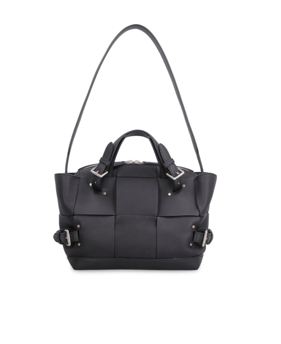 Bottega Veneta Arco Tool Leather Tote In Black