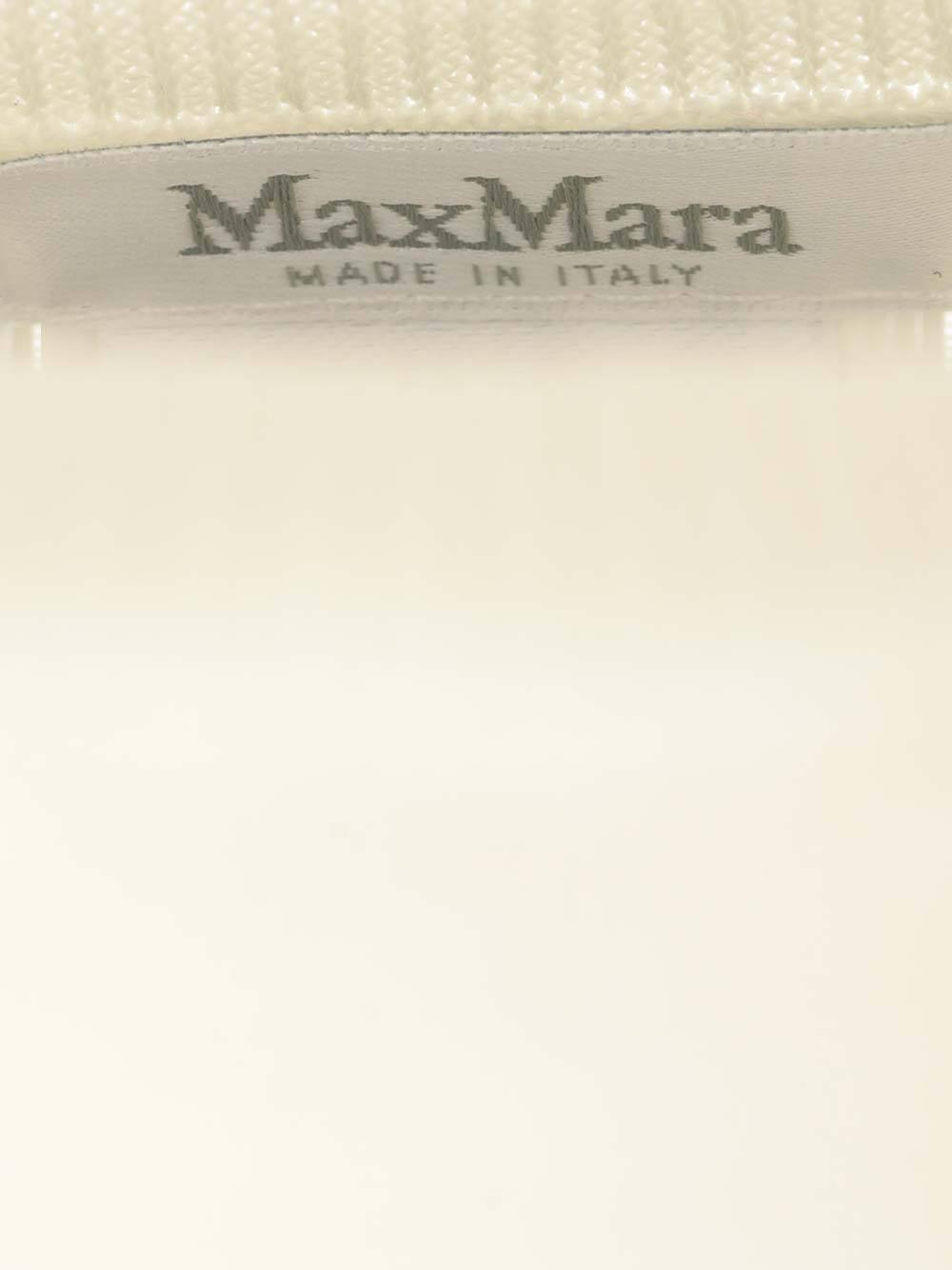 Max Mara Cashmere Long-sleeve Top In White