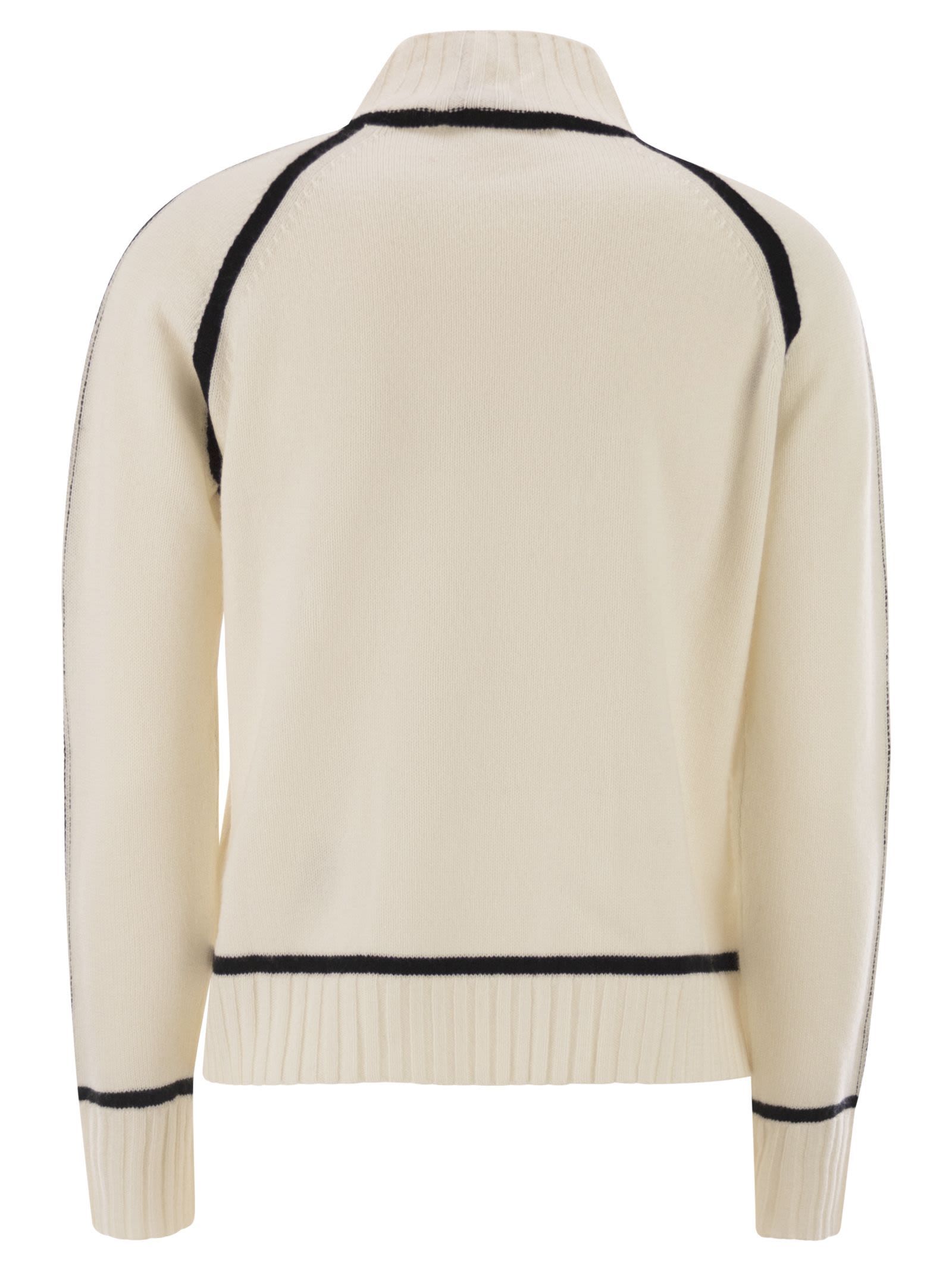 Max Mara Studio Pescara High Neck Jumper In Brown