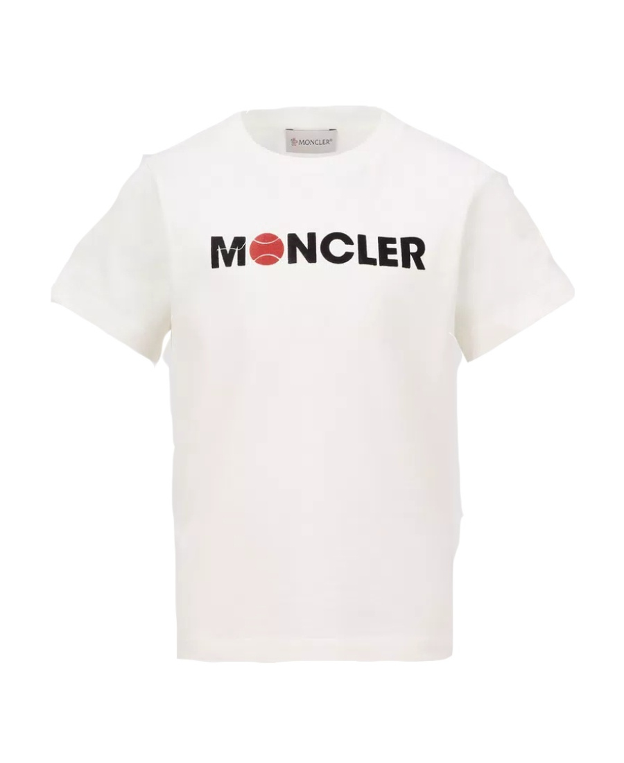 Moncler Flocked-logo T-shirt In White