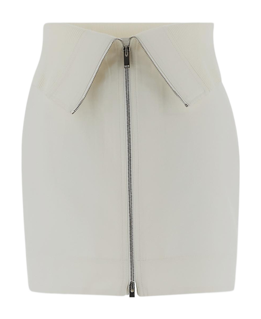 Stella Mccartney Fold-over Miniskirt In Gray