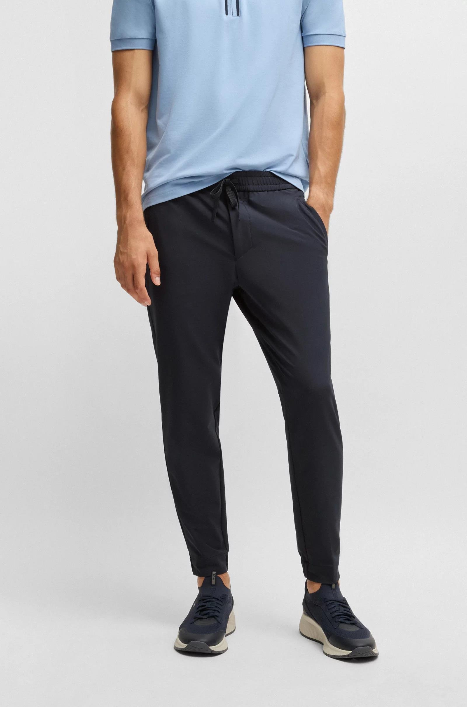 Hugo Boss Elastic Waist Sweatpants In Black