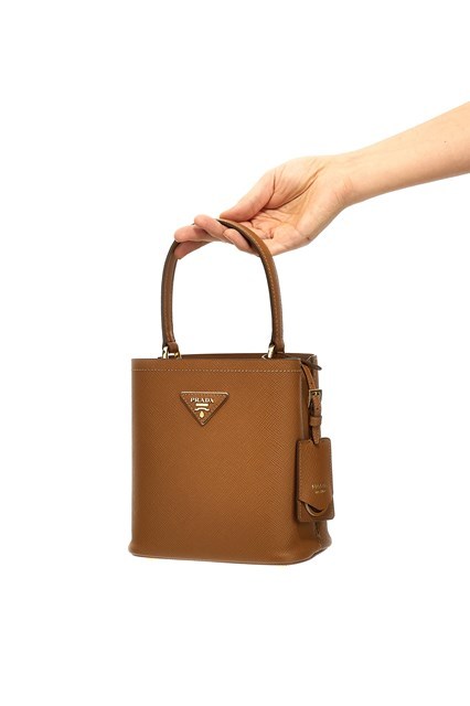 Shop Prada Triangle-logo Bucket Bag