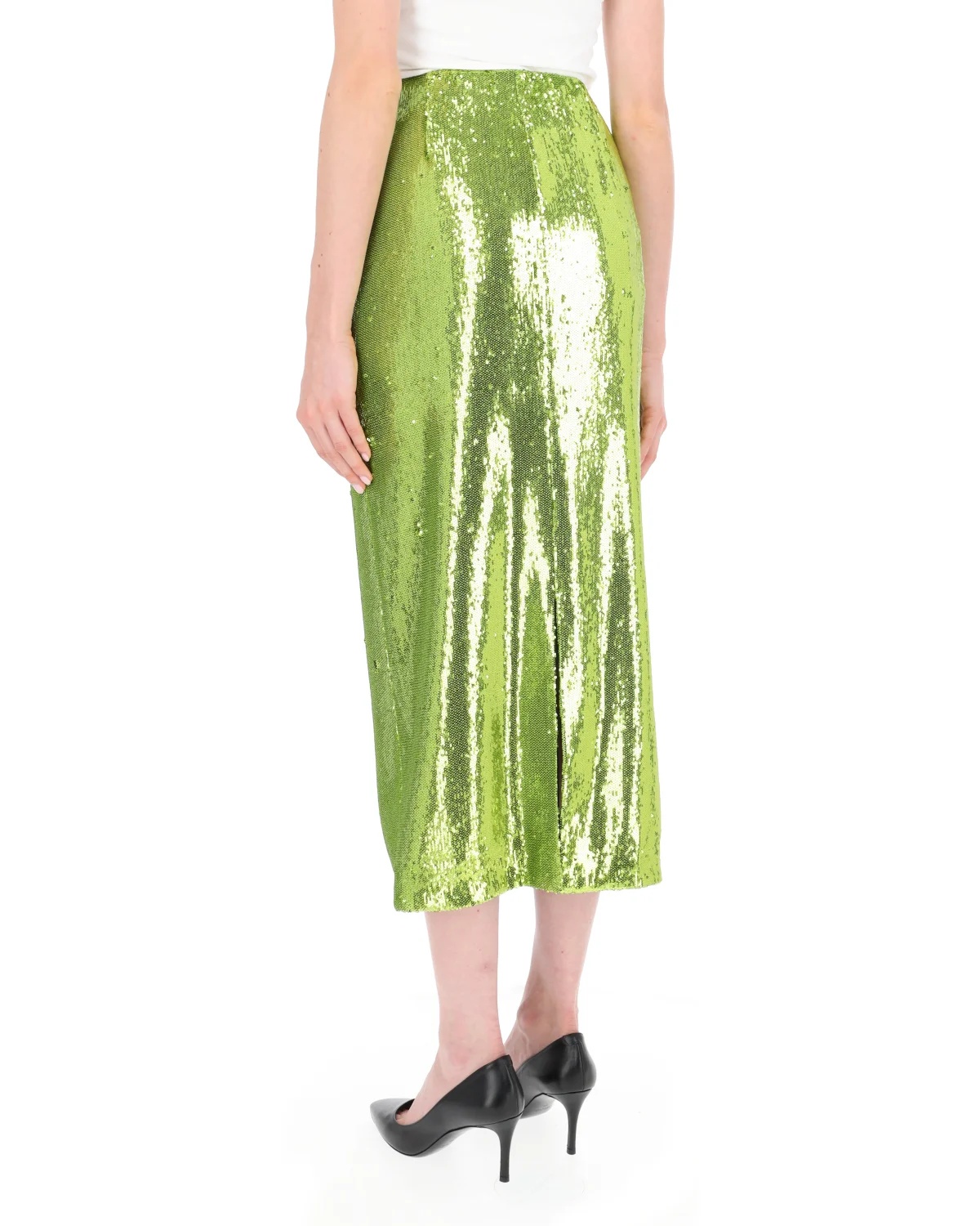 Philosophy Di Lorenzo Serafini Sequined Straight Hem Skirt In Green
