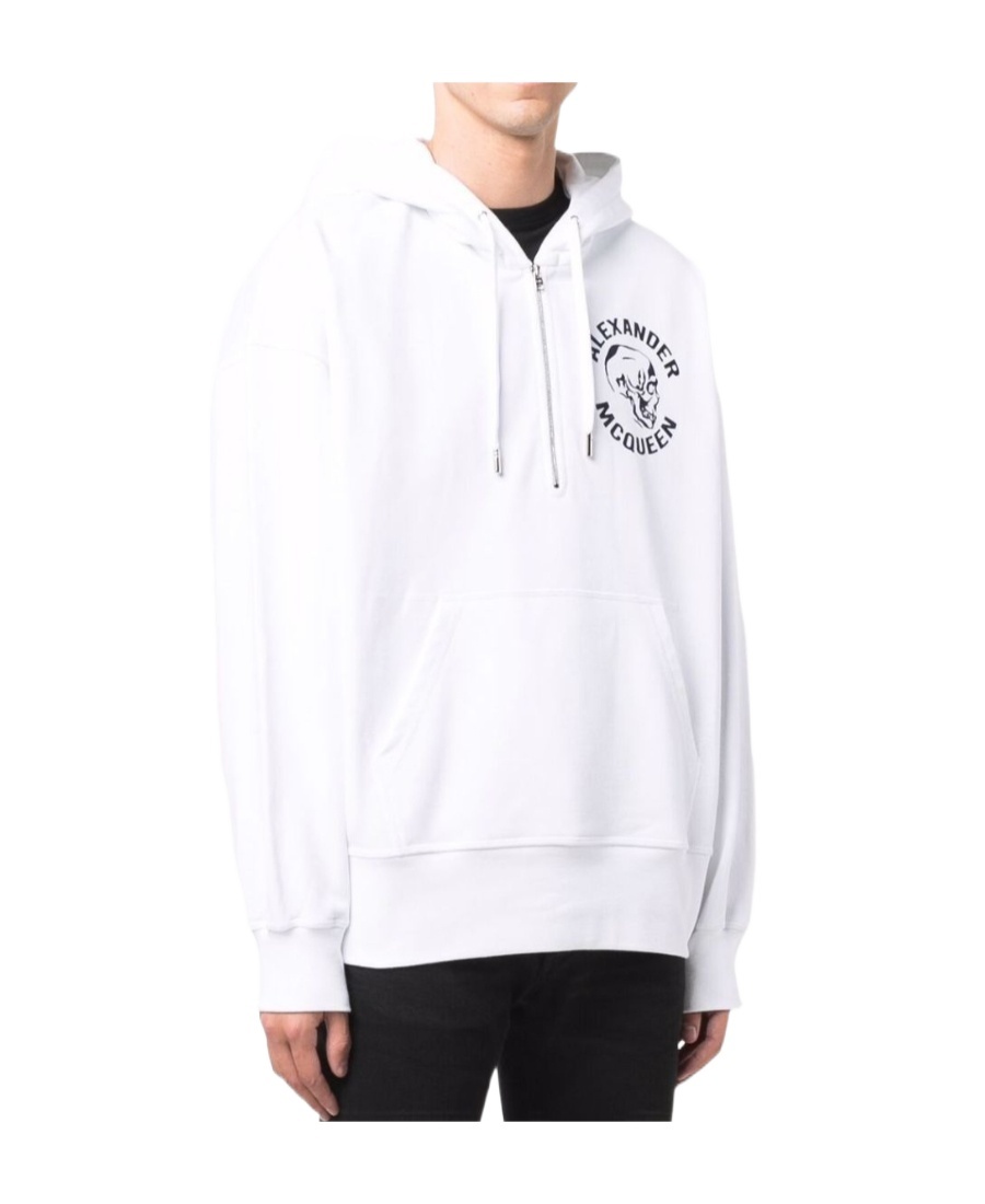 Alexander Mcqueen Men's Skull Sweatshirt In White