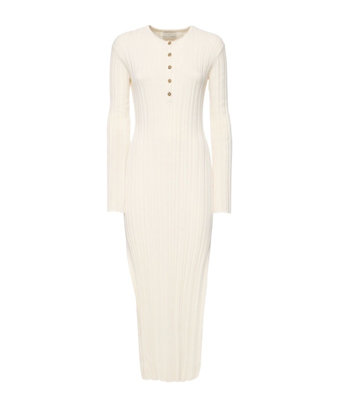 Loulou Studio Long Sleeve Dress In Neutral