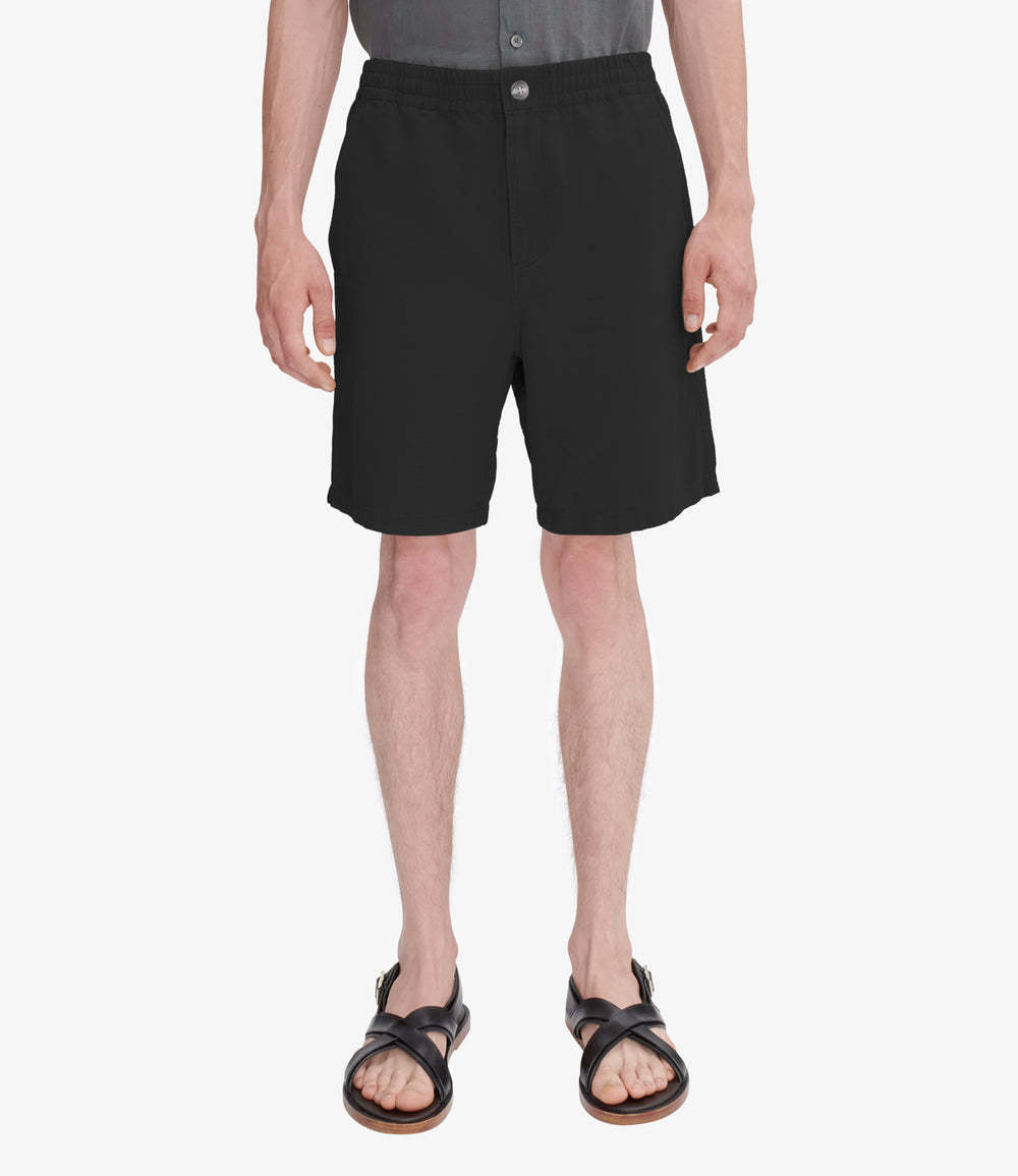 Apc A.p.c. Elasticated Waistband Bermuda Shorts In Black