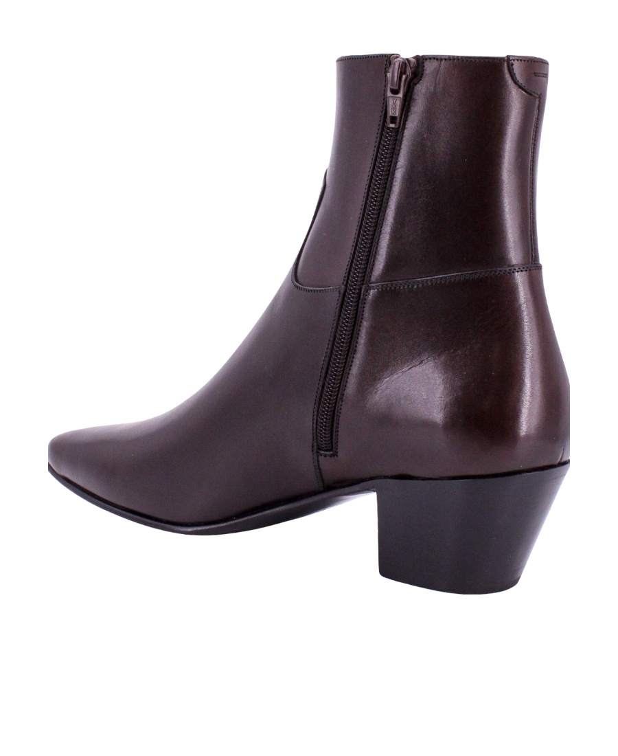 Celine Jacno Zipper Boots In Red