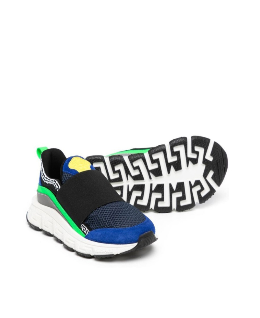 Versace Trigreca Low-top Sneakers In Black