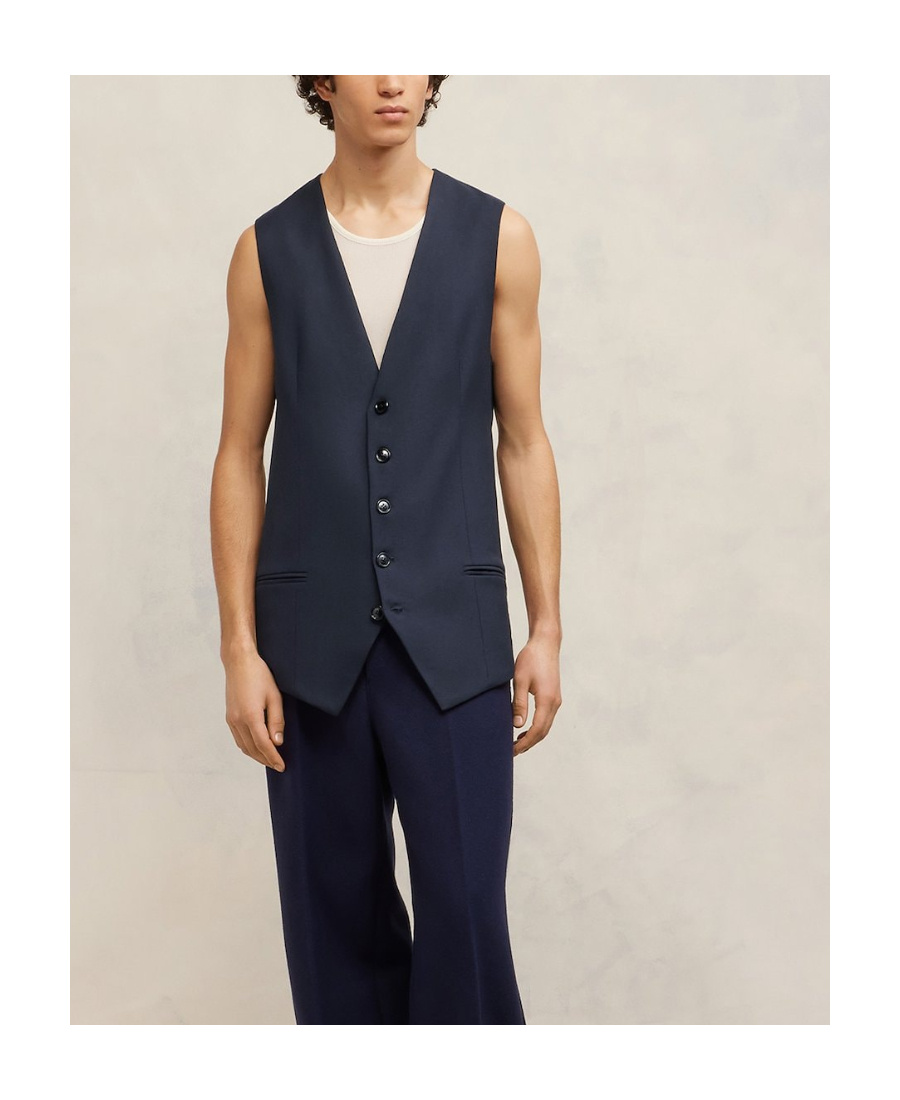 Ami Alexandre Mattiussi Wool Vest In Black