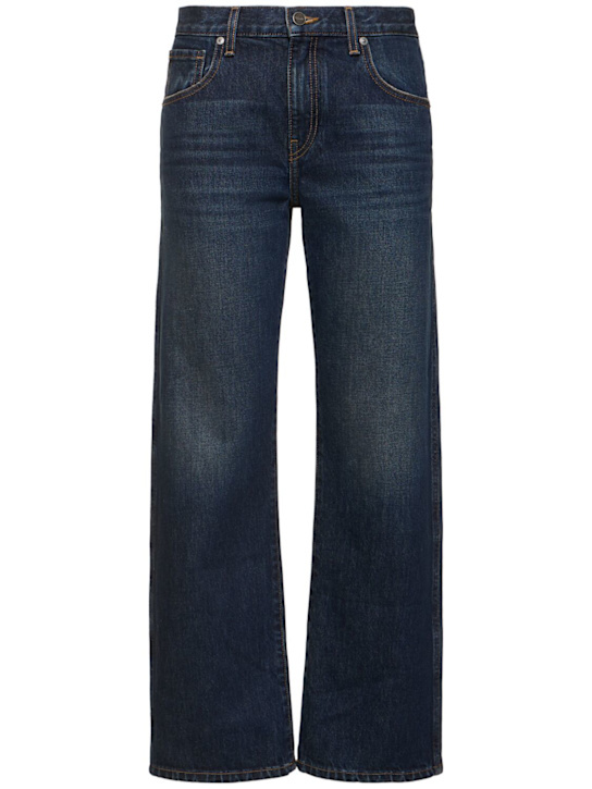 Khaite Kerrie Mid Rise Straight Jeans In Blue