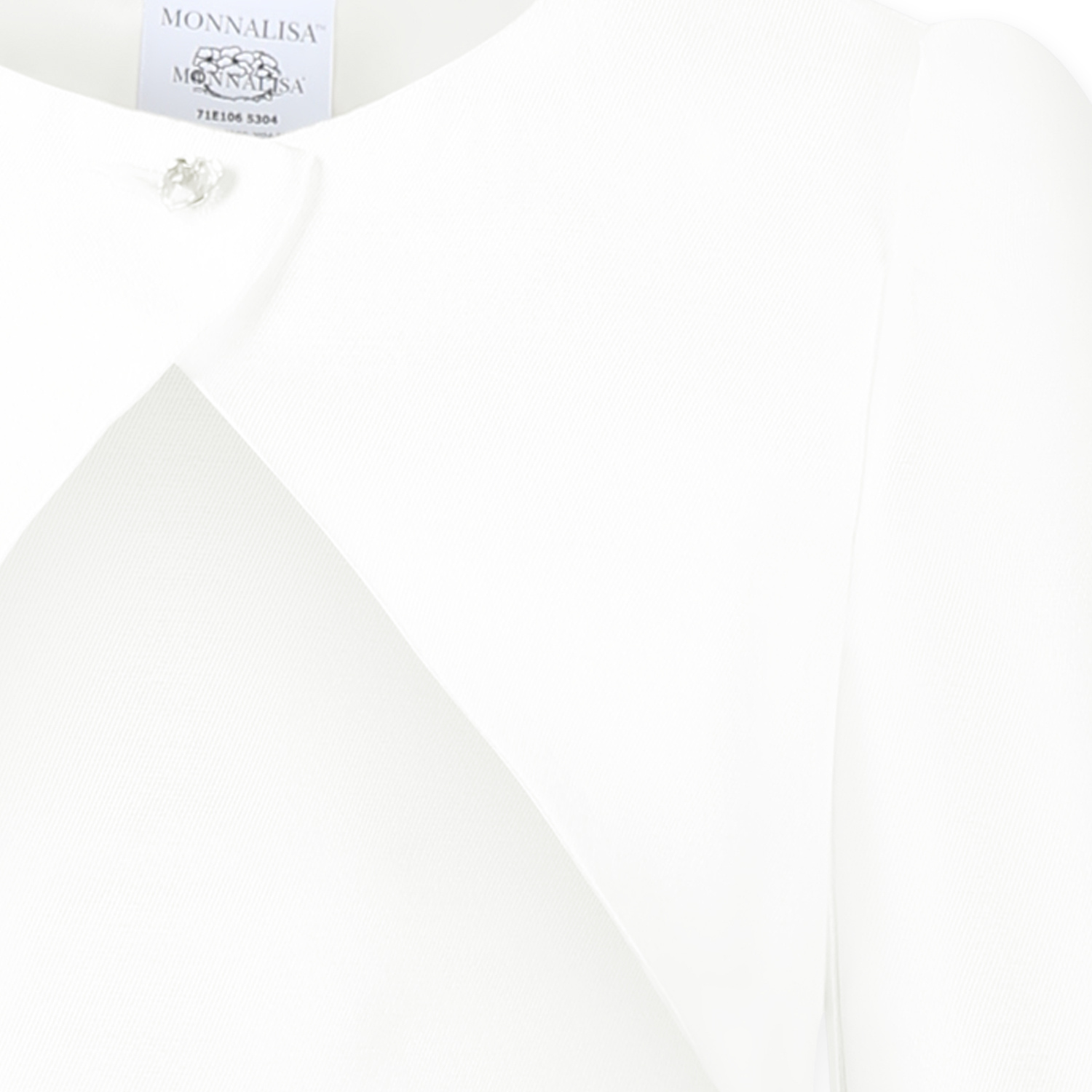 Monnalisa Round Collar Short Jacket In White