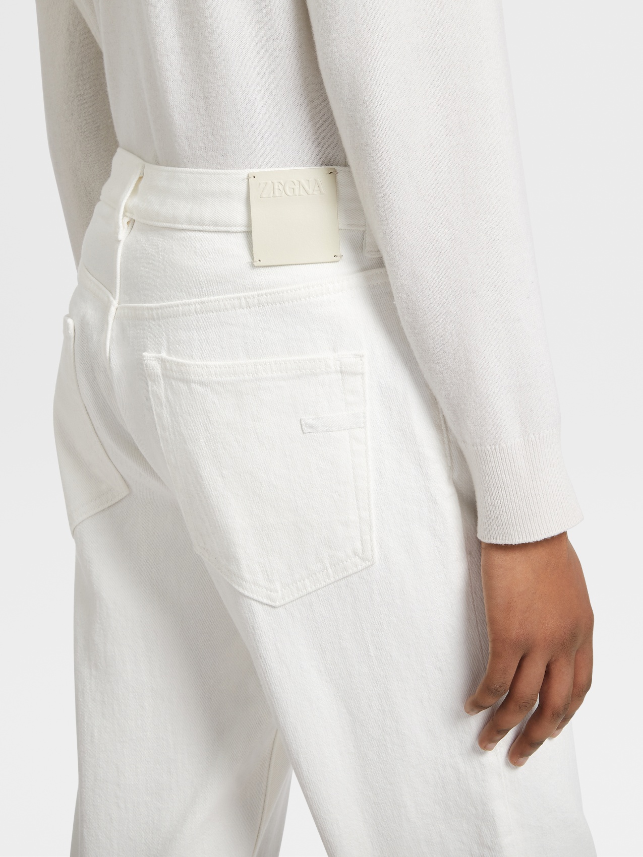 Zegna Roccia Mid-rise Slim Jeans In White