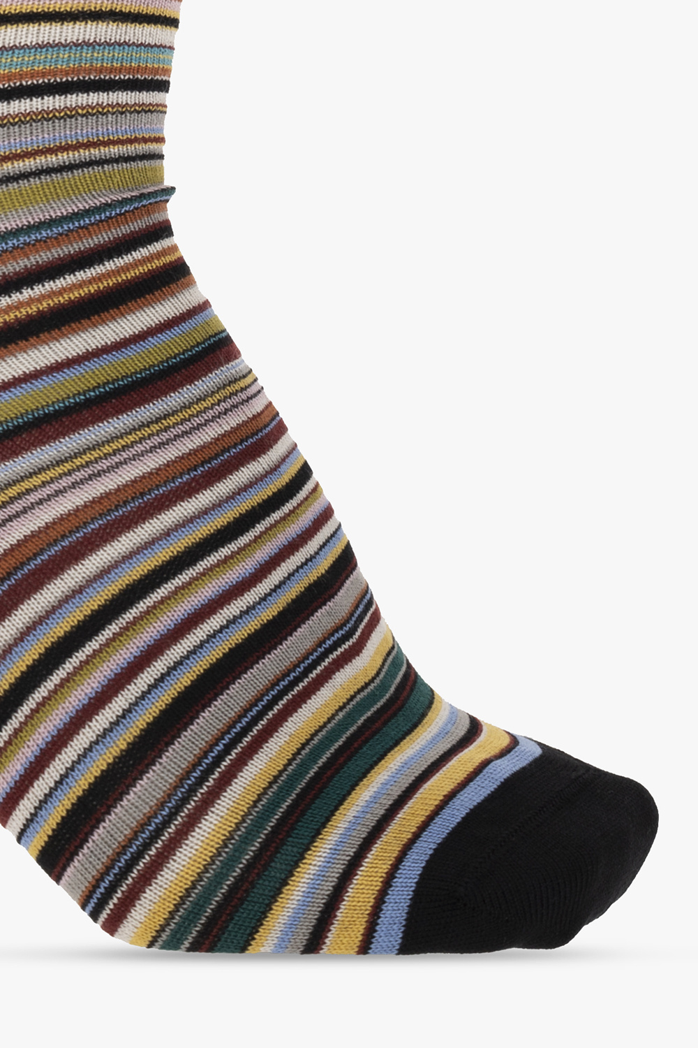 Paul Smith Six-pack Multicolor Signature Stripe Socks In Gray