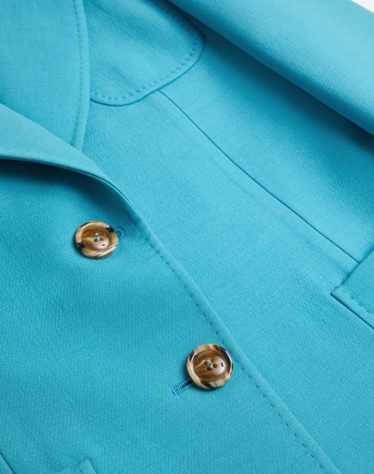 Valentino Turquoise Blazer 2 Buttons In Blue