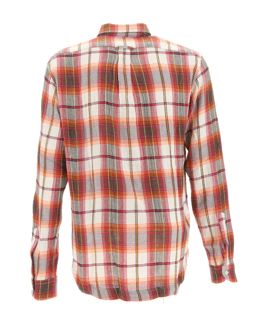 Barena Venezia Barena Check Print Cotton Blend Shirt In Pink