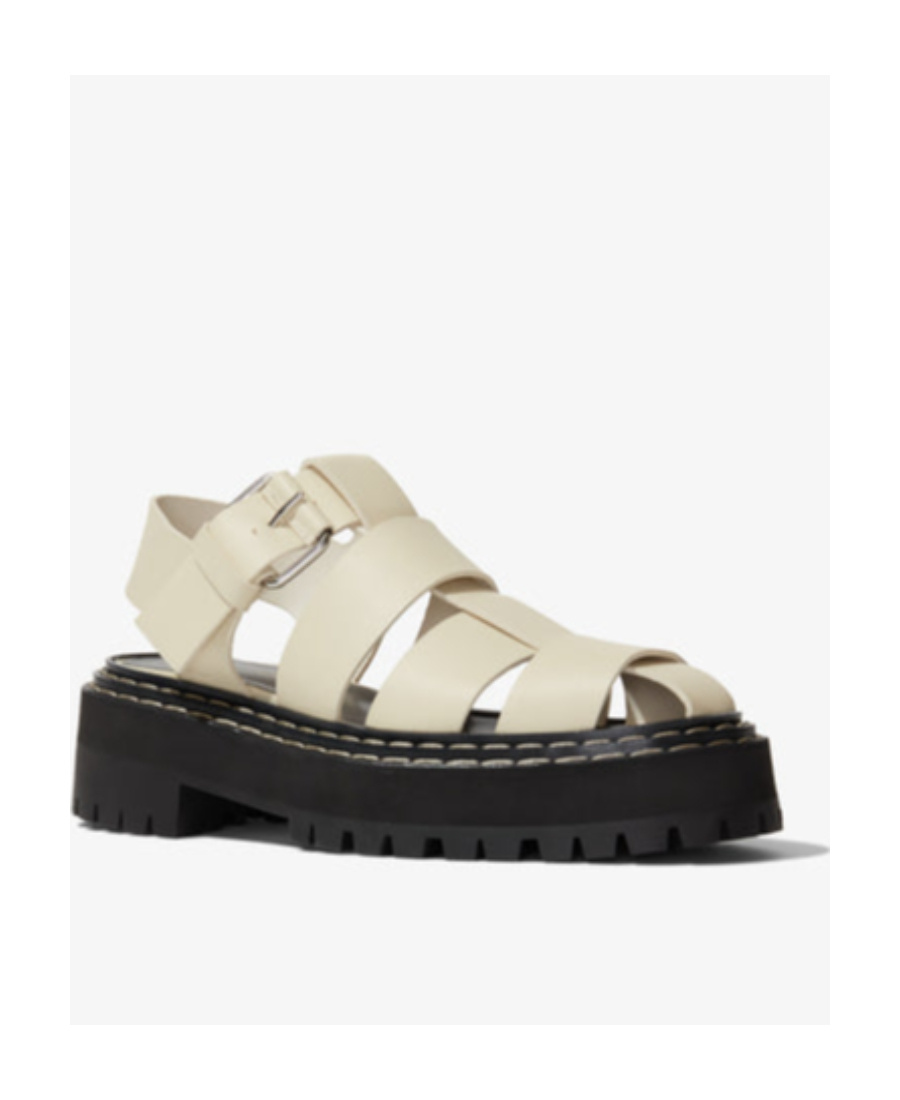 PROENZA SCHOULER LUG-SOLE LEATHER SANDALS