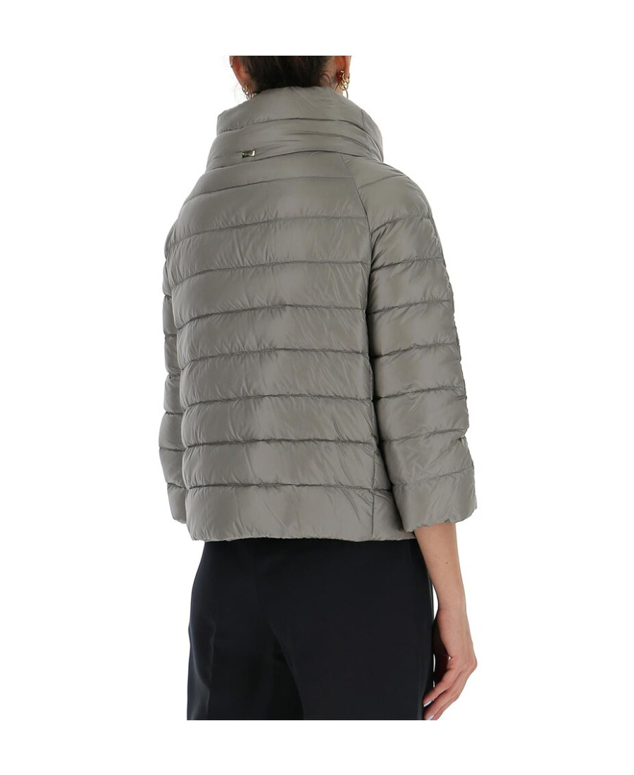 Herno Cropped Padded Jacket In Neutral