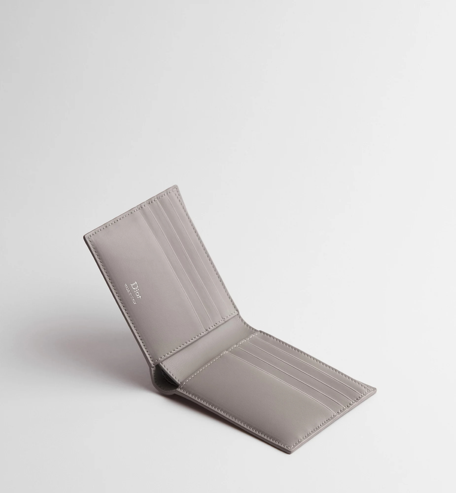 Dior Bifold Wallet In Grey