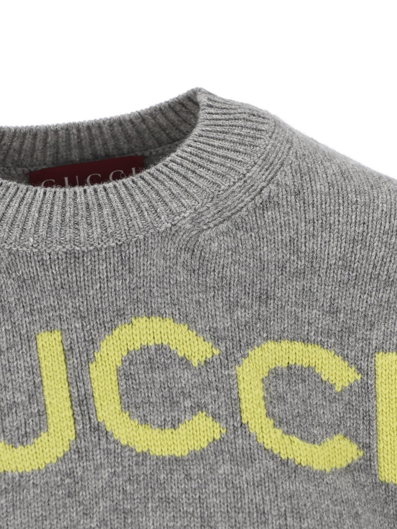 Gucci Long-sleeved Sweater In Gray