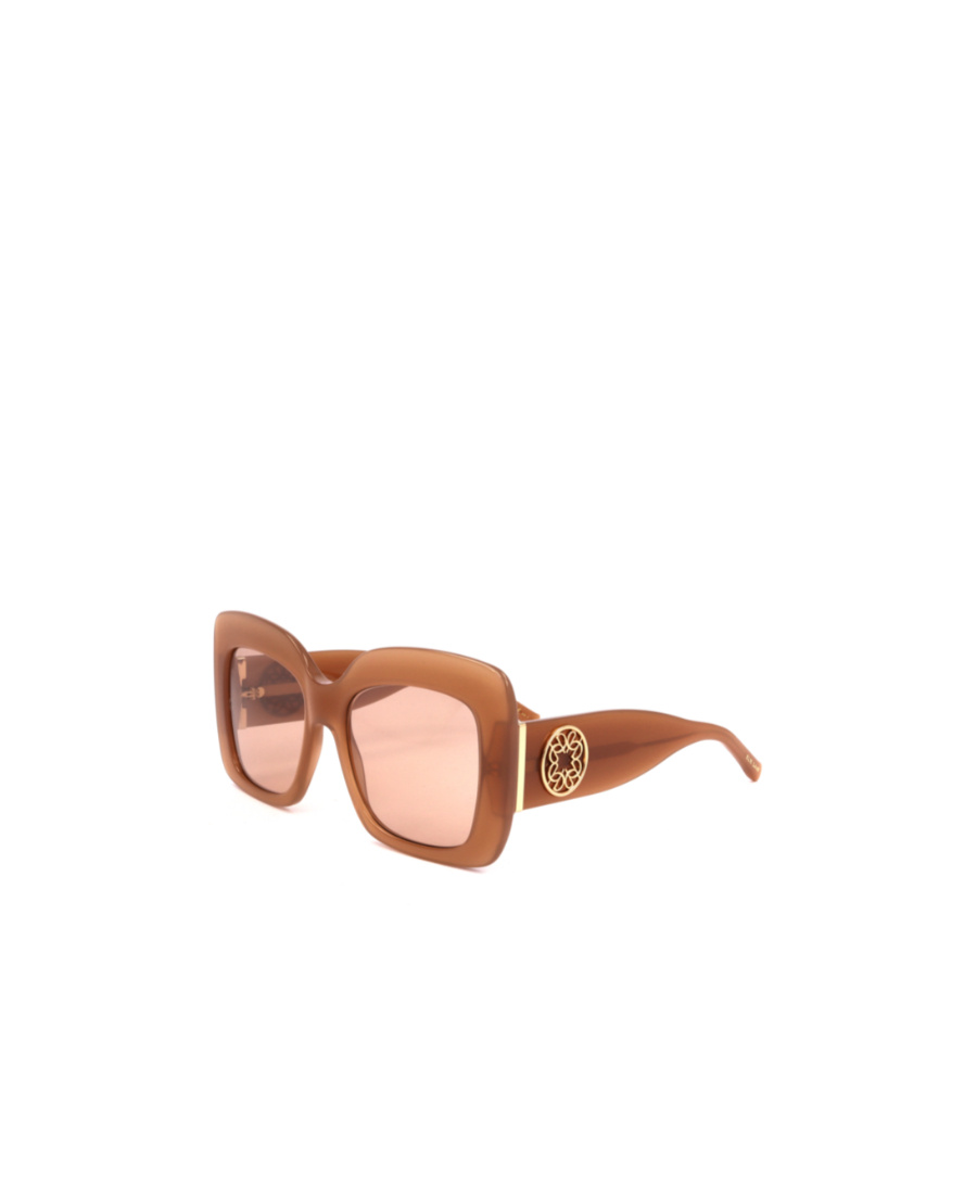 Elie Saab Square Frame Sunglasses In Brown