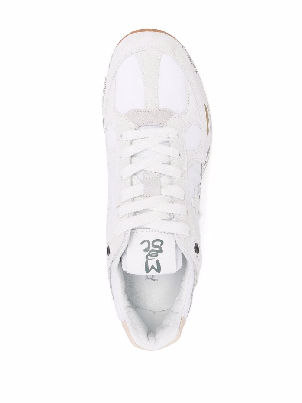 Premiata Low-top Panelled Sneakers In White