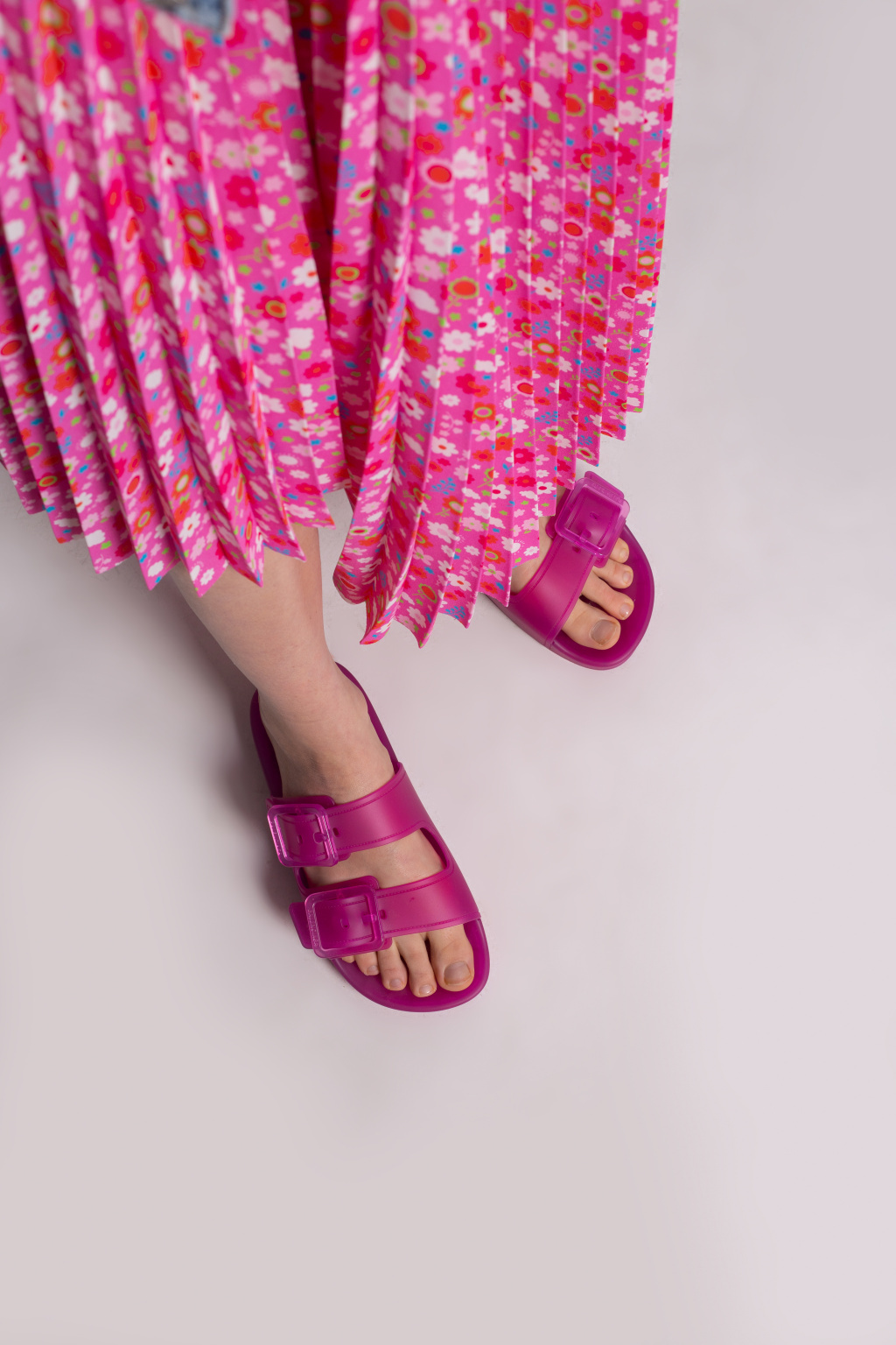 Balenciaga Mallorca Sandals In Transparent Pink Technical Polyurethane In Pink
