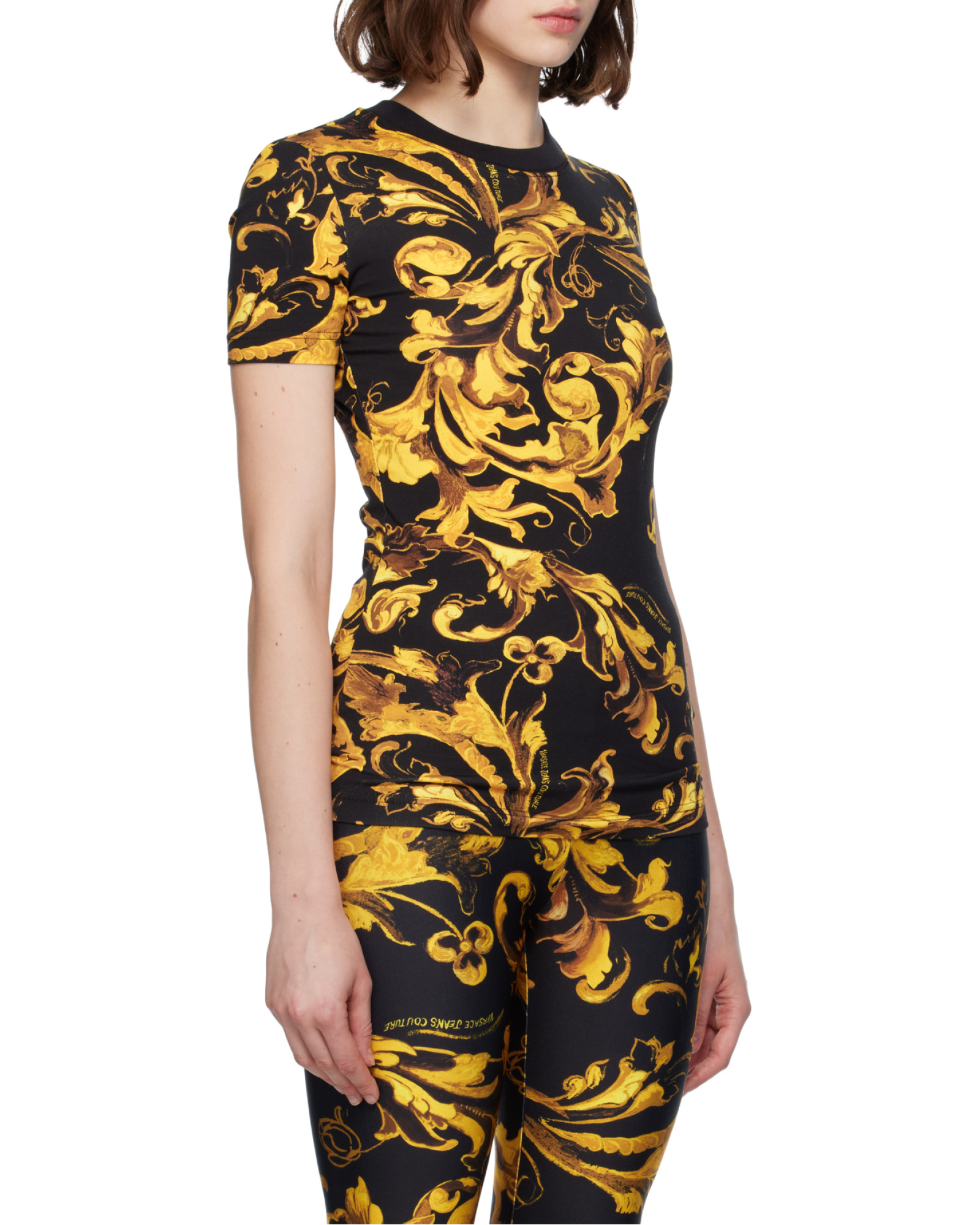 Versace Jeans Locke Printed Short Sleeve Crewneck T-shirt In Multi