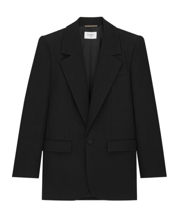 Saint Laurent Single-breasted Blazer In Black