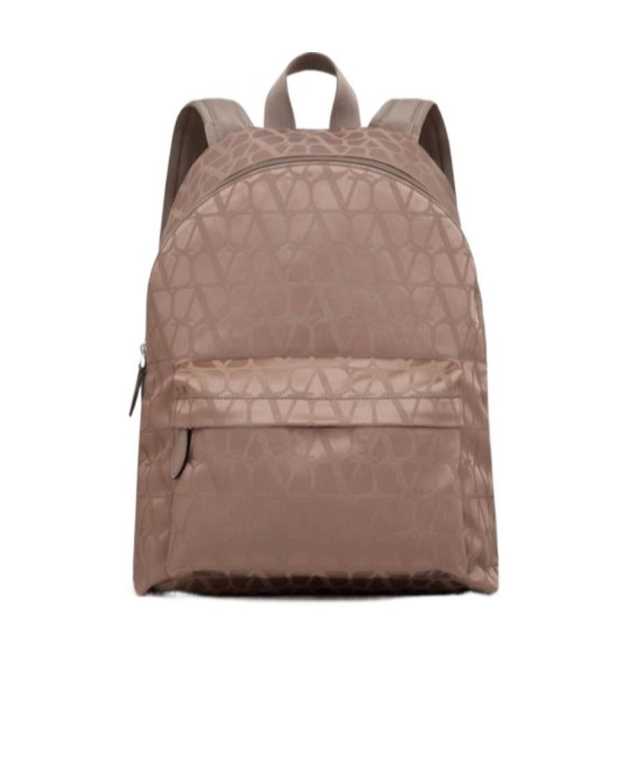 Valentino Toile Pattern Backpack In Brown