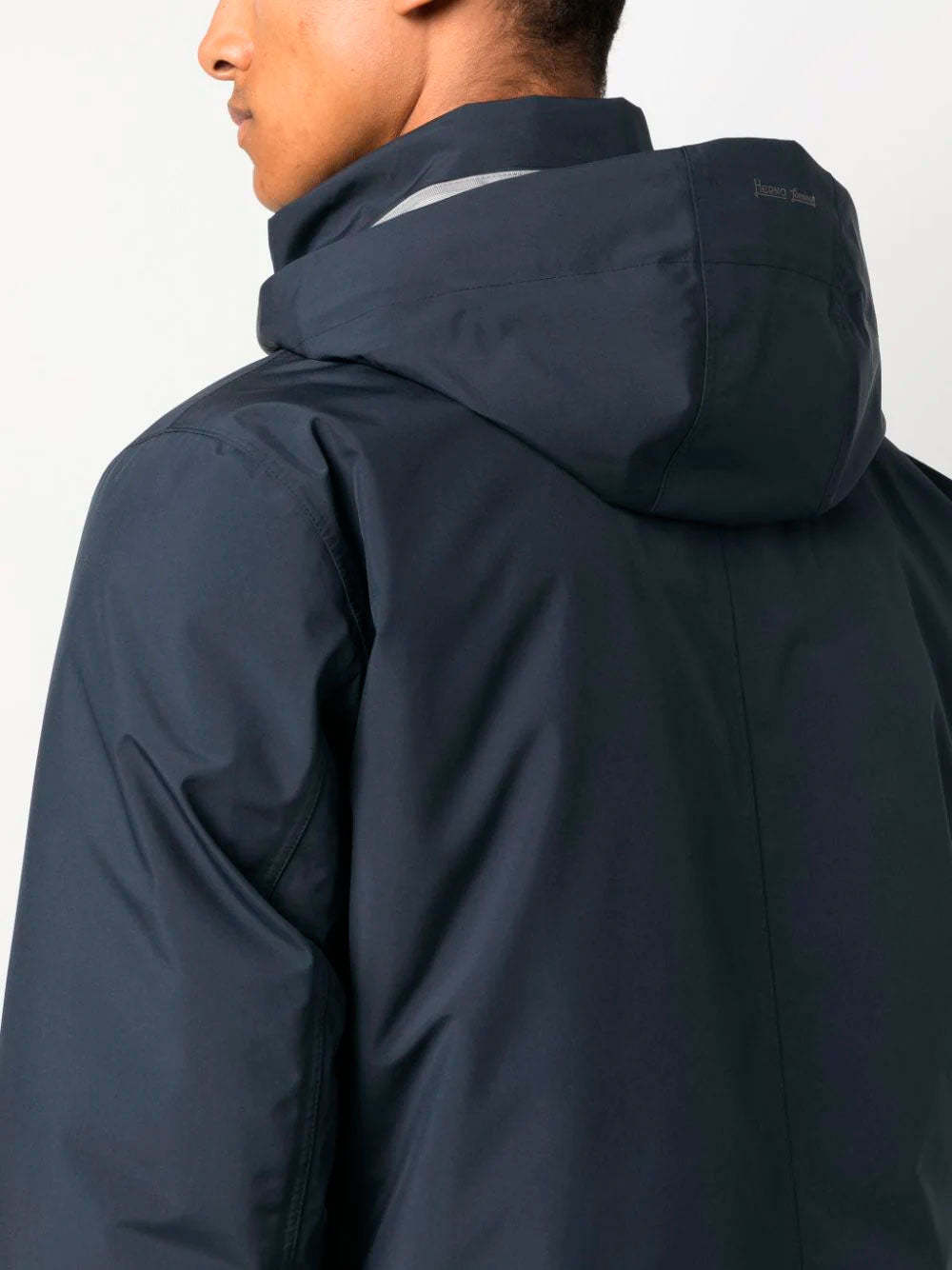 Herno Laminar Reversible Coat In Blue