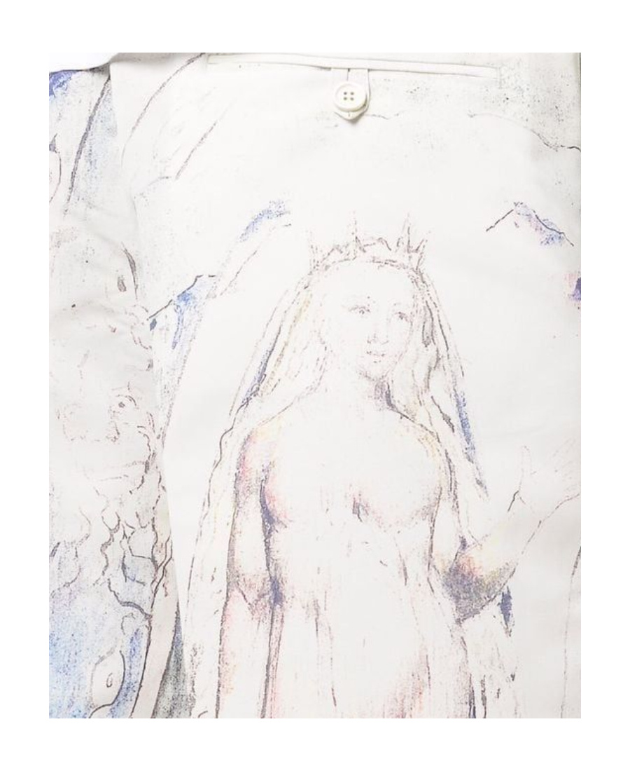 Alexander Mcqueen Abstract-print Chino Shorts In White