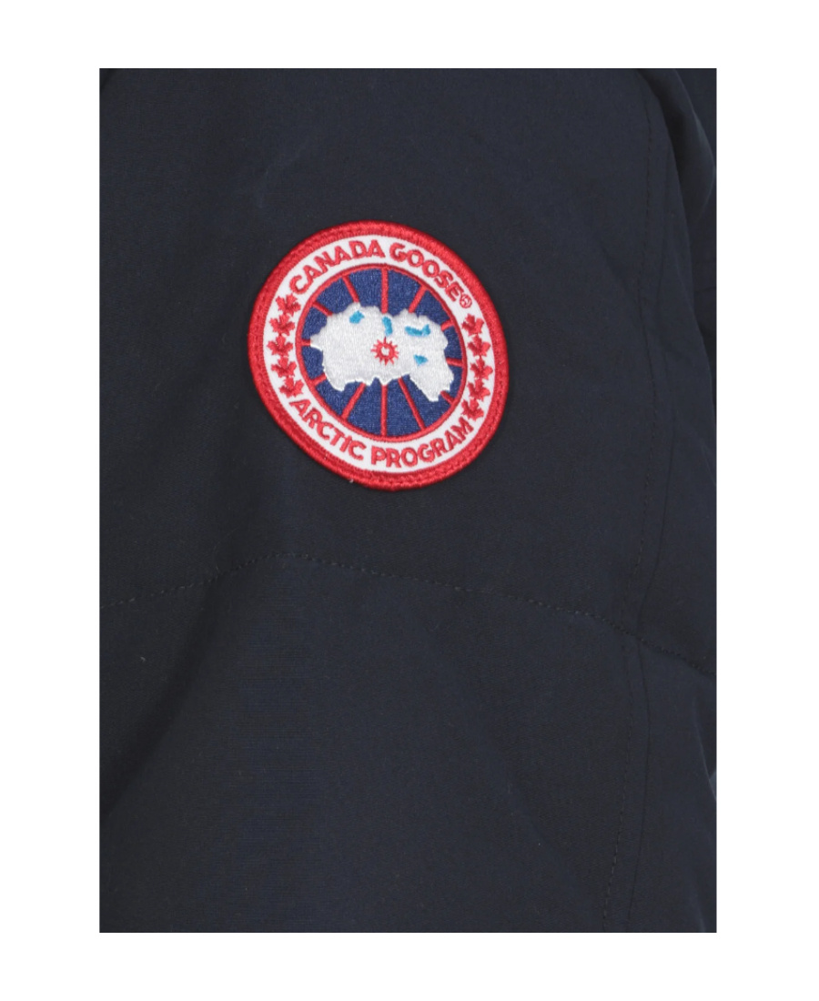Canada Goose Hooded Parka With Zip Pockets And Cuffs In Black